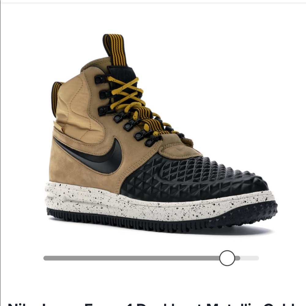 COLLECTABLE! Nike Lunar Force 1 Duckboot Metallic Gold - Picture 8 of 10